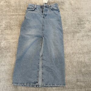 Zara Light Blue Denim Maxi Skirt